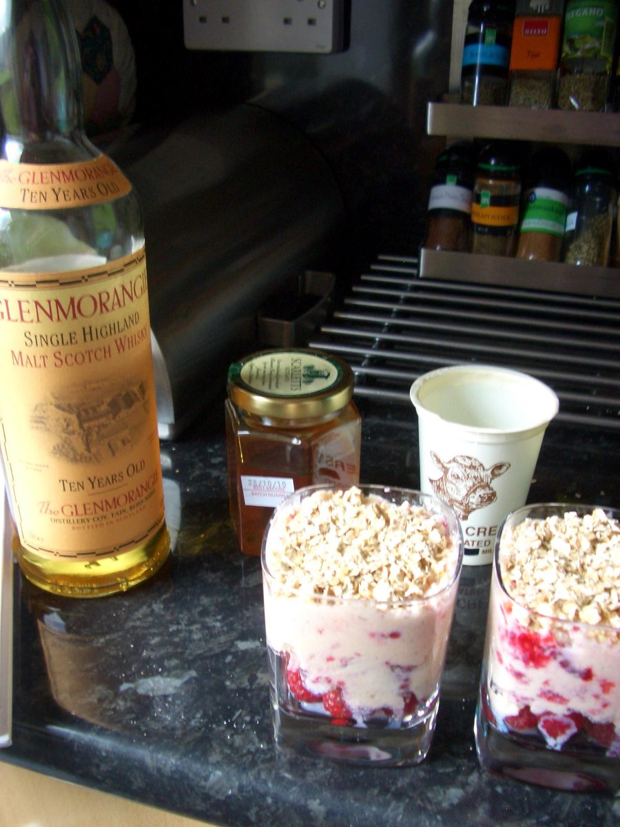 Cranachan in glasses